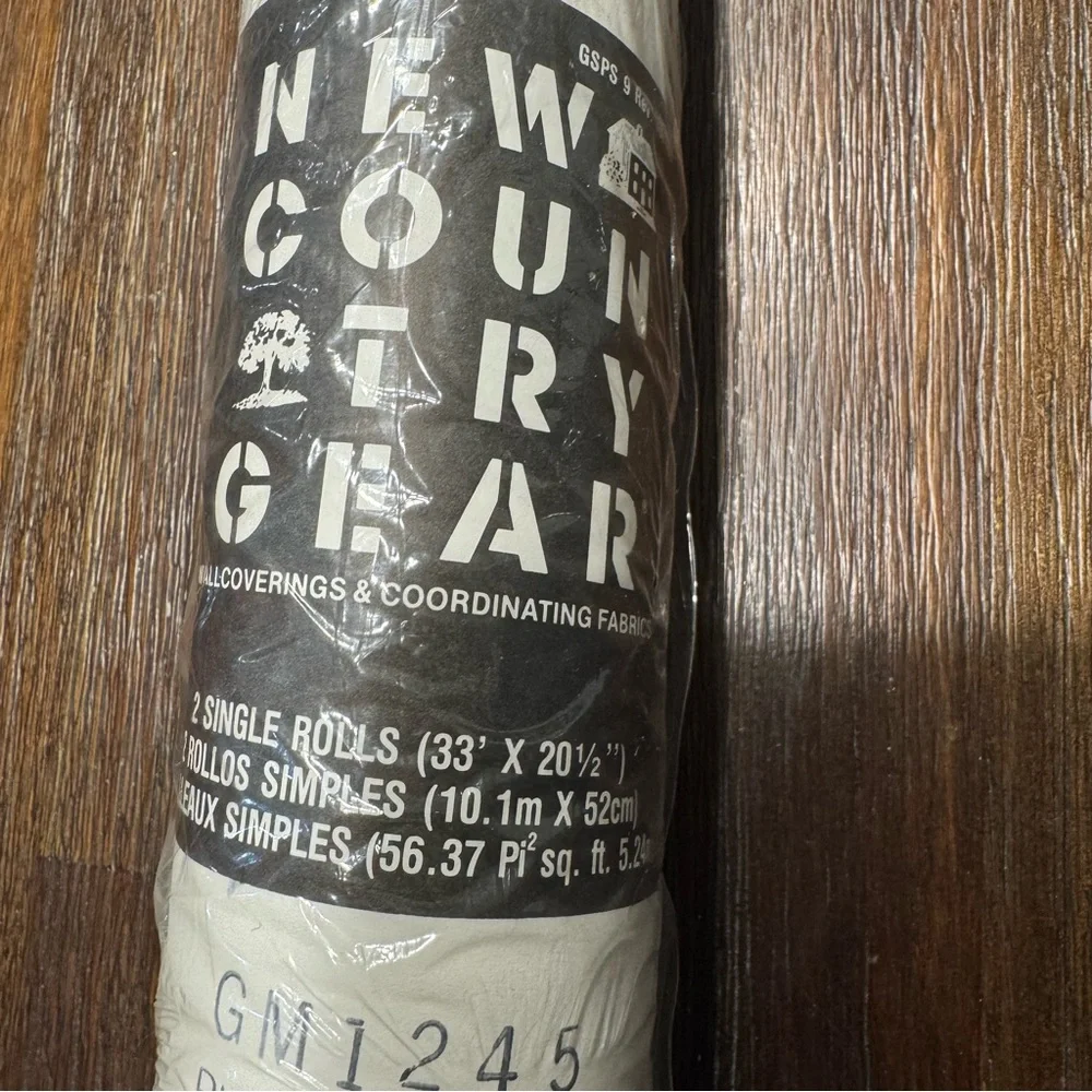 Vintage Imperial Wallcoverings‎ GM1245 New Country Gear Blue Floral Double Roll